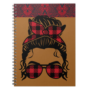 Caderno Espiral Notebook com padrão tribal para mulheres negras
