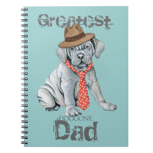 Caderno Espiral Notebook com Pai Mastino (Frente)