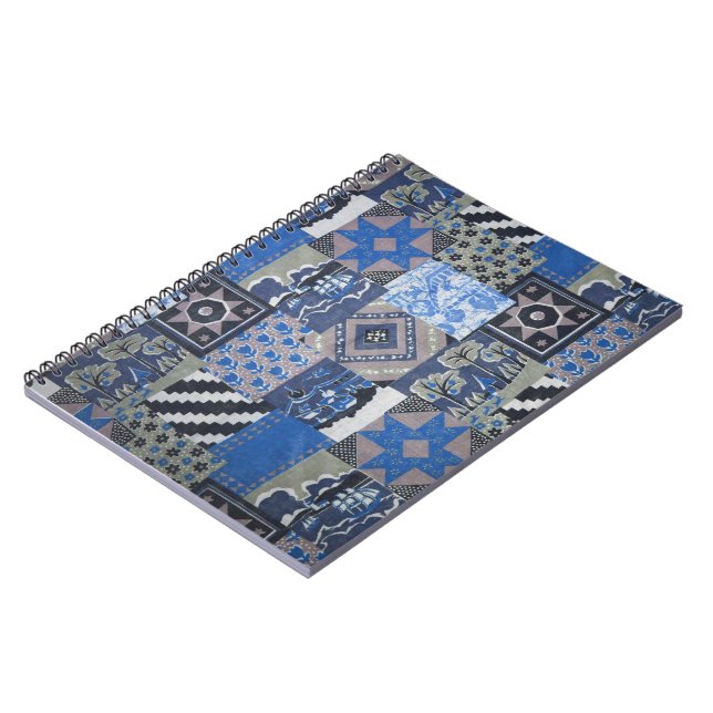 Caderno Espiral Notebook com patch azul (Left Side)