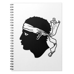 Caderno Espiral Notebook com pavilhão da Córsega