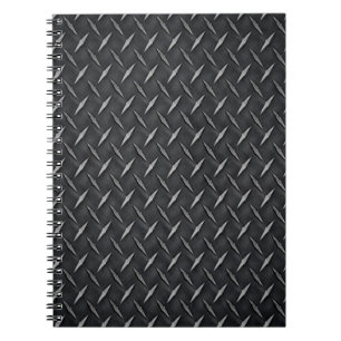 Caderno Espiral Notebook com placa de metal Diamond