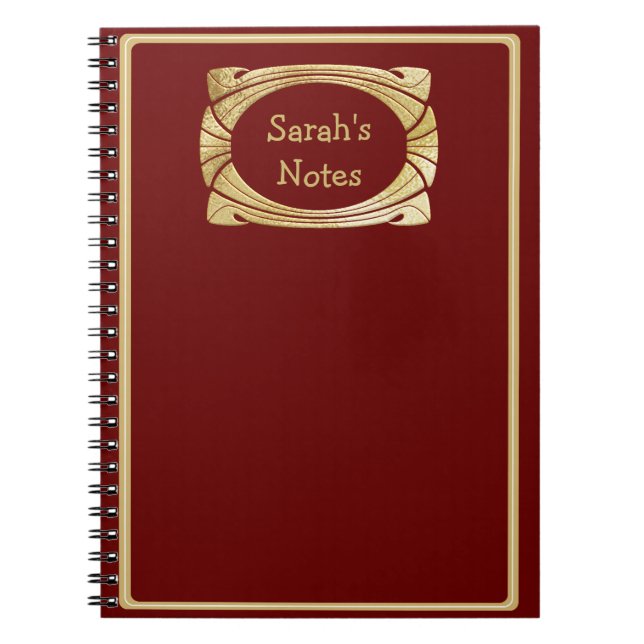 Caderno Espiral Notebook com placa de Ornamentado com estrutura Do (Frente)