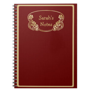 Caderno Espiral Notebook com placa de Ornamentado com estrutura Do