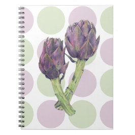 Caderno Espiral Notebook com pontos de arco roxo