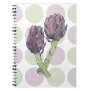 Caderno Espiral Notebook com pontos de arco roxo
