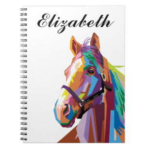 Caderno Espiral Notebook com Pop de arte colorida personalizado