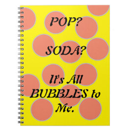 Caderno Espiral Notebook com pop de soda fotográfico espiral