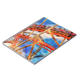 Caderno Espiral Notebook com porta copos rolante