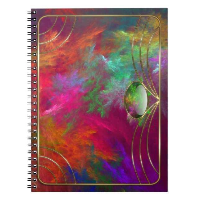 Caderno Espiral Notebook com profundidade de coral (Frente)
