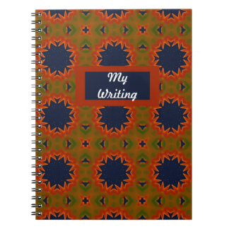 Caderno Espiral Notebook com queda de padrão geométrico