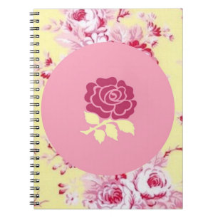 Caderno Espiral Notebook com Rosa de chip