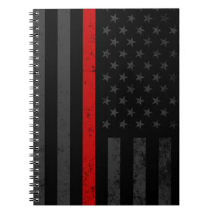 Caderno Espiral Notebook com sinalizador de combate a incêndios co