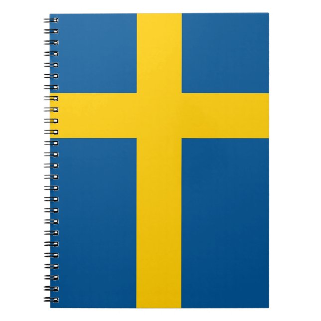Caderno Espiral Notebook com sinalizador de Suecia (Frente)