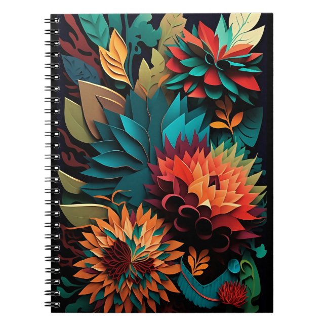 Caderno Espiral Notebook com sinfonia de jardim radiante fotográfi (Frente)