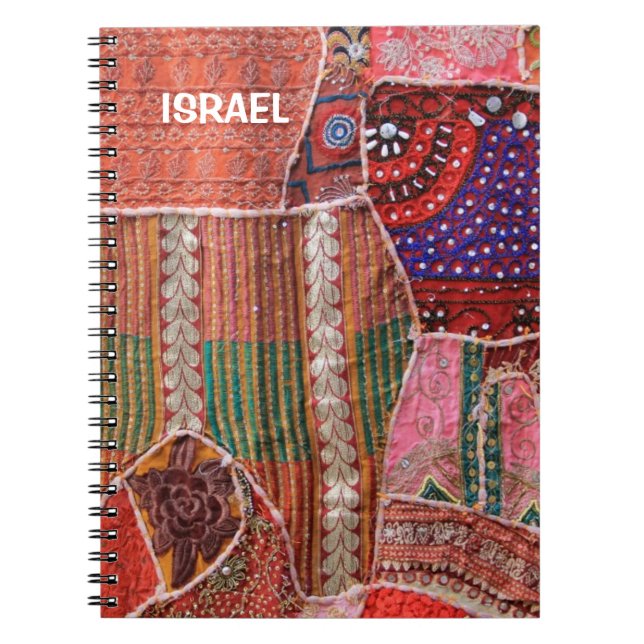 Caderno Espiral Notebook com tapeçaria em Israel (Frente)