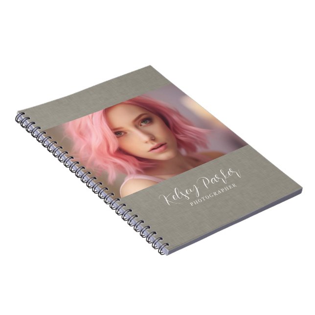 Caderno Espiral Notebook com Textura Linn Personalizável (Lado Direito)