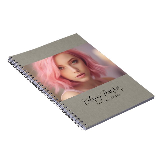 Caderno Espiral Notebook com Textura Linn Personalizável (Lado Direito)