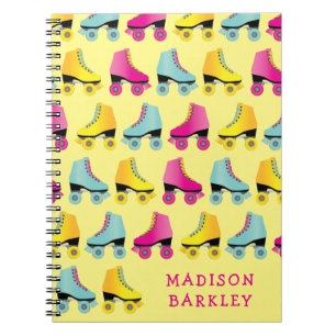 Caderno Espiral Notebook com traço de Skate do cilindro