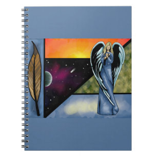 Caderno Espiral Notebook com um Angel