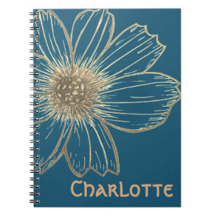 Caderno Espiral Notebook com um nome personalizado com um design d