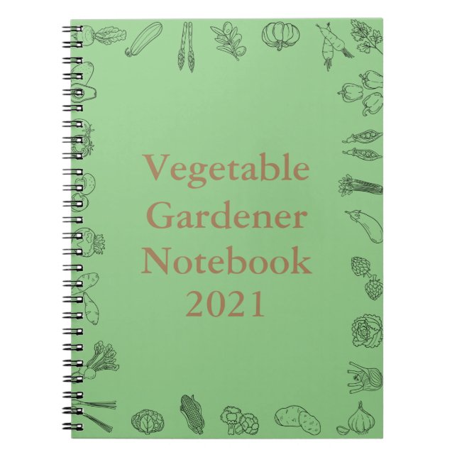 Caderno Espiral Notebook com vegetação (Frente)