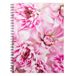Caderno Espiral Notebook com ventilador de cristal rosa