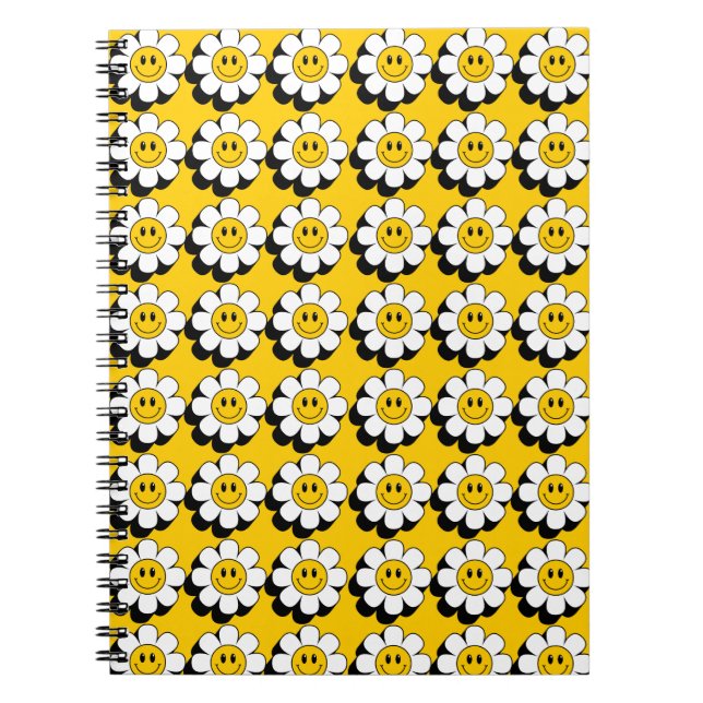 Caderno Espiral Notebook com ventilador do Smiley face plural (Frente)