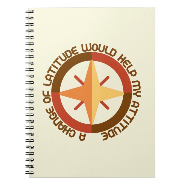 Caderno Espiral Notebook com Viagem engraçado moderno (Frente)
