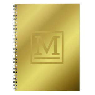 Caderno Espiral Notebook com volume Dourado de 24.000