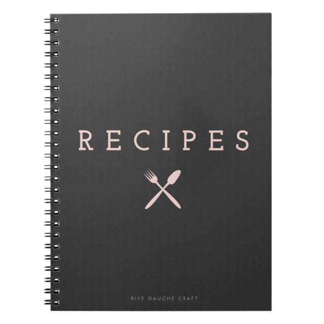 Caderno Espiral Notebook Complemento para Cozinha Vintage Rosa (Frente)