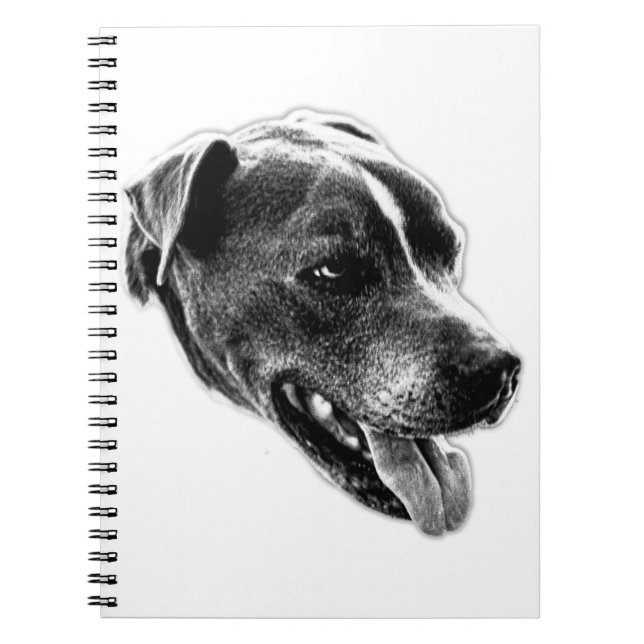 Caderno Espiral Notebook Confidencial Pitbull Mix Art (Frente)