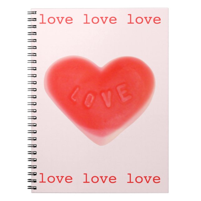 Caderno Espiral Notebook cor-de-rosa doce (Frente)