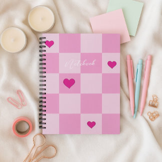 Caderno Espiral Notebook Cor-de-Rosa Personalizado