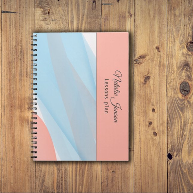 Caderno Espiral Notebook Coral aquamarine com nome simples Spiral  (Criador carregado)