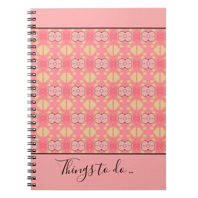 Caderno Espiral Notebook Coral Flor Espiral (Frente)