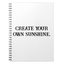 Caderno Espiral Notebook crie de positividade à luz do sol