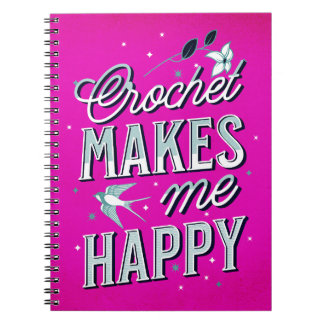 Caderno Espiral Notebook Crochet Spiral Bound