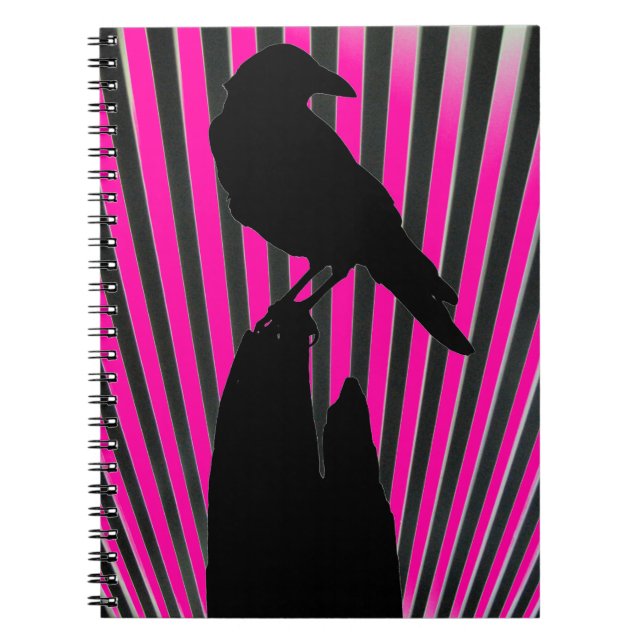 Caderno Espiral Notebook Crow Silhouette (Frente)
