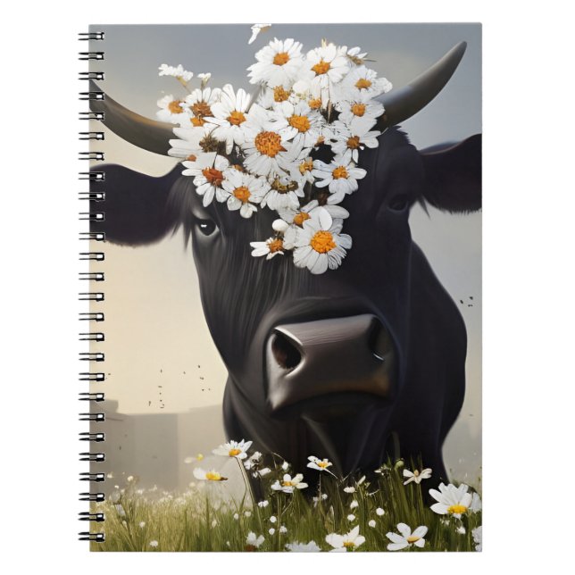 Caderno Espiral Notebook Curioso Black Angus Cow (Frente)