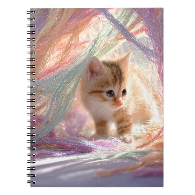 Caderno Espiral Notebook Curioso Kitten Pastel (Frente)
