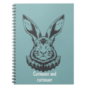 Caderno Espiral Notebook Curiouser e Curiouser White Rabbit
