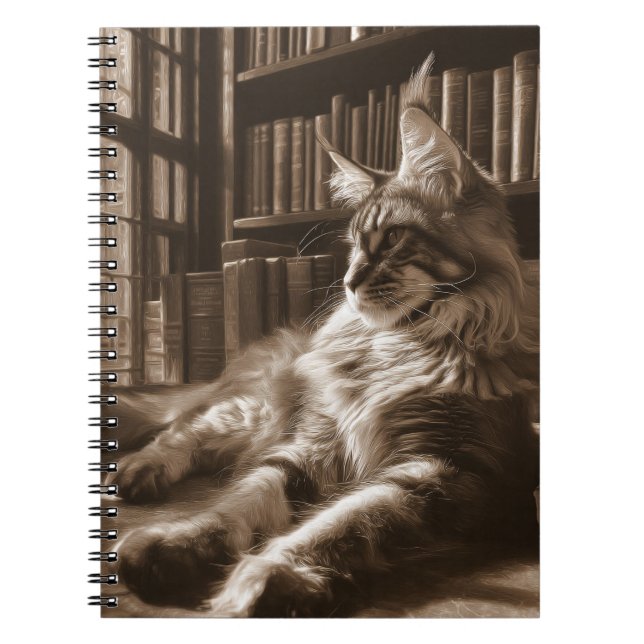 Caderno Espiral Notebook da Biblioteca de Cat Regal (Frente)