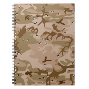 Caderno Espiral Notebook da Camuflagem do Golfo do Deserto