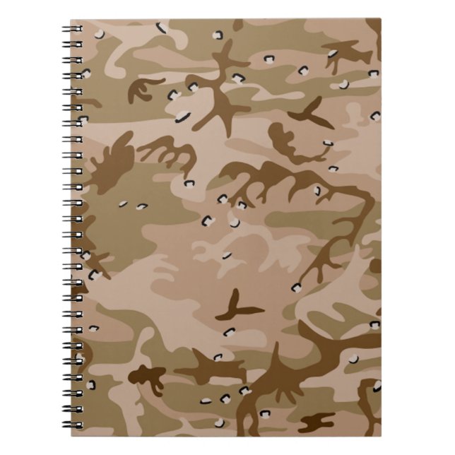 Caderno Espiral Notebook da Camuflagem do Golfo do Deserto (Frente)