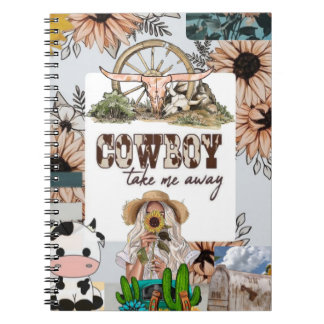 Caderno Espiral notebook da cowgirl