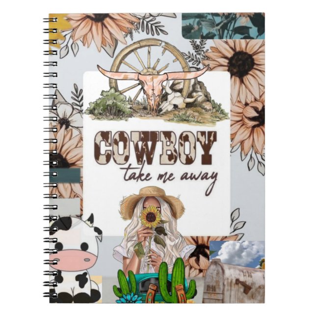 Caderno Espiral notebook da cowgirl (Frente)