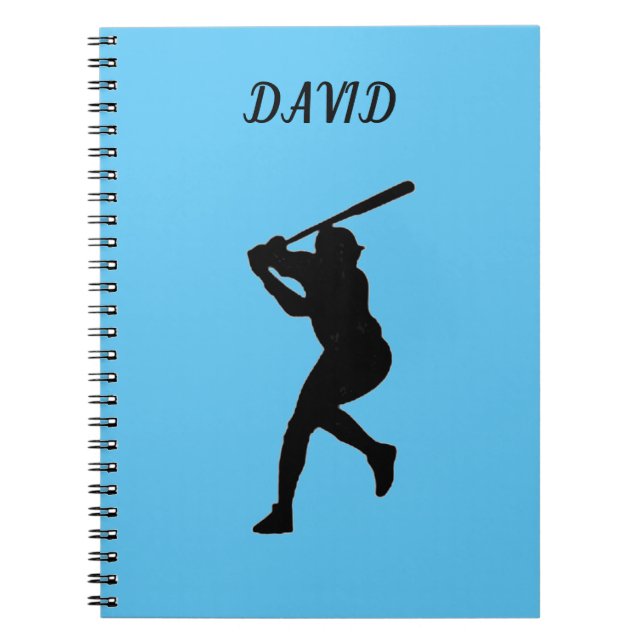 CADERNO ESPIRAL NOTEBOOK DA ESCOLA BASEBALL COM NOME PERSONALIZADO (Frente)