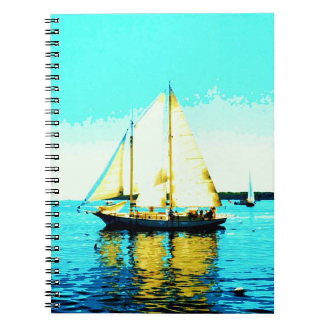 Caderno Espiral notebook da escola de navegação (Frente)