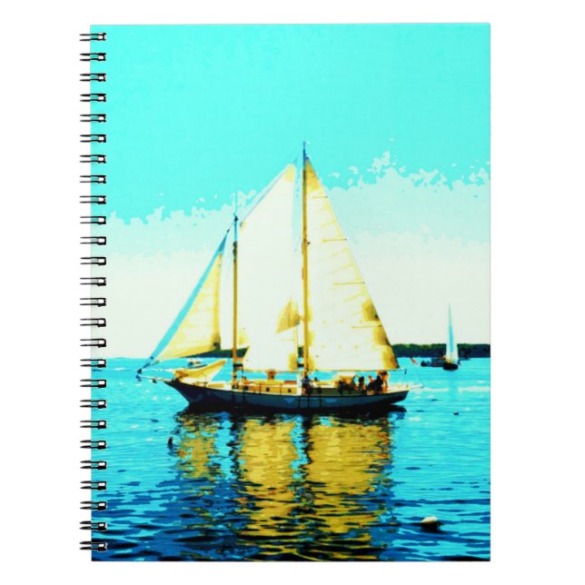 Caderno Espiral notebook da escola de navegação (Frente)