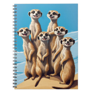 Caderno Espiral Notebook da família Meerkat - Inspire selvagem em